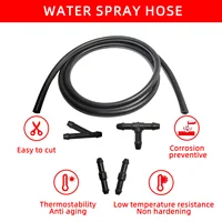 Universal 1/2/3/4mm Car windshield washer hose with connector T Y through, used for front window headlight pump car parts 2