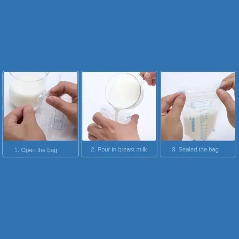 250ML Milk Freezer Bags Mother Milk Baby Food Storage Breast Storage Bag BPA Free Baby Safe Feeding Bags 10/20/30Pcs