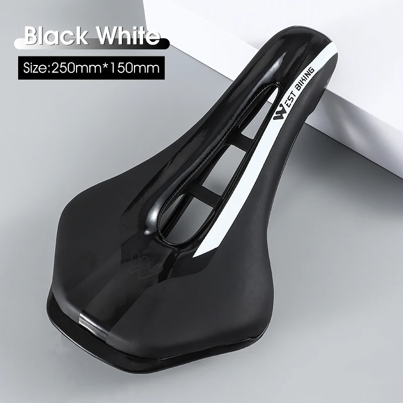 WEST BIKING Ergonomic Bicycle Saddle - Comfortable, Wear-Resistant PU Leather Cycling Seat Cushion