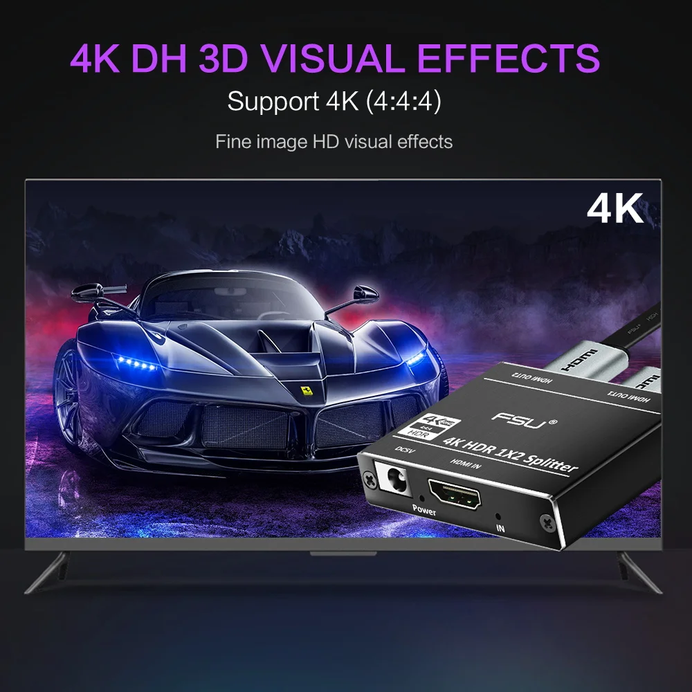 HDMI ȣȯ й 4K HD ó  1x2 ,  extr    ñ Ƽ̵ PS4 TV 