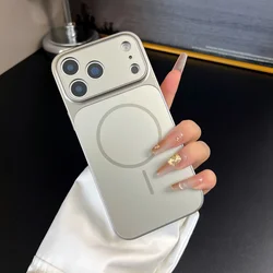 Original Orange Magsafe Phone Case with Wireless Magnetic Charging and Shockproof Cover - iPhone 15 (Silver)