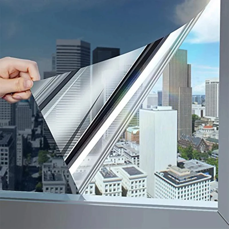 Insulation Window Film Solar Reflective Mirror Color Film UV Protection Shading Window Sticker Self-adhesive Privacy