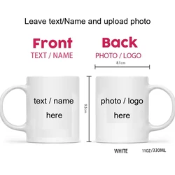 Personalized Photo Mug with Custom Name and Image - Perfect Gift - 301 - 400ml (Text nad photo)