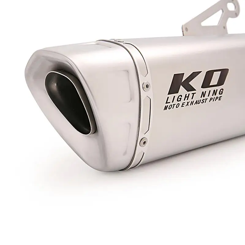 Silp On 51mm Universal Motorcycle Exhaust Pipe Vent Tip Tubes Escape Stainless Steel Silencer Moto Muffler Baffle With DB Killer - Image 5