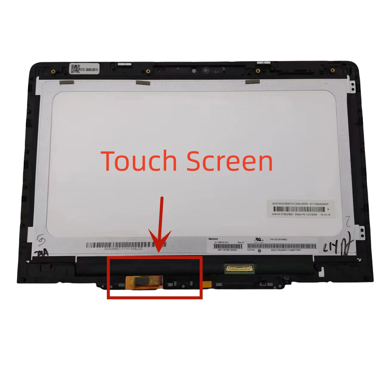 para Lenovo 300e Chromebook 1st Gen tipo 81h0 Lcd Tela de Toque N116bca-ea1 B116xan06.1 5d10q93993 5d10u89043 hd Display Quadro - Imagem 4