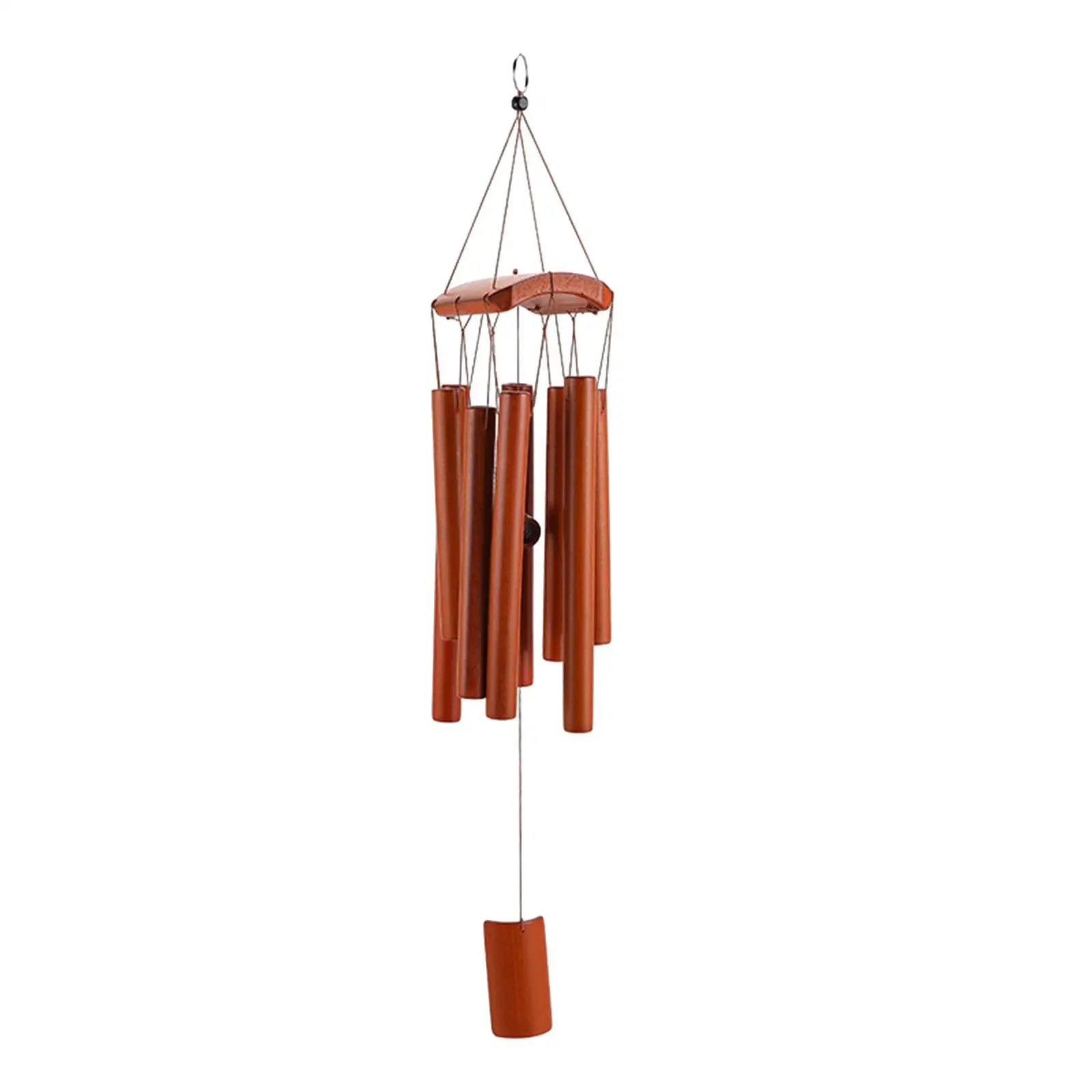 Wooden Wind Chime Bamboo Chime Bell Pendant Simple Hanging Garden Wind Chime Wind Bell for Garden Balcony Patio Yard Indoor