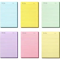 6pcs Morandi Color Notepad Schedule To Do List Sticky Notes Office Stickers Student Self-Adhesive Stickers Small Notebooks 1