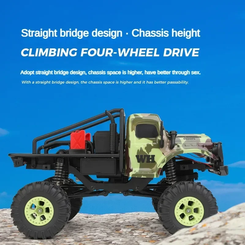 WL New 1/18 184021 RC Car Electric Camouflage Climbing Car 4WD High Speed Climbing Off-road Vehicle Rc Cars for Adults 4