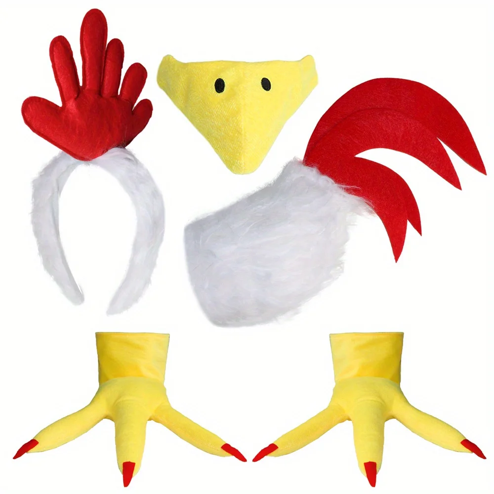 Kit Déguisement Coq – Crête, Queue, Bec et Pattes – photo 2