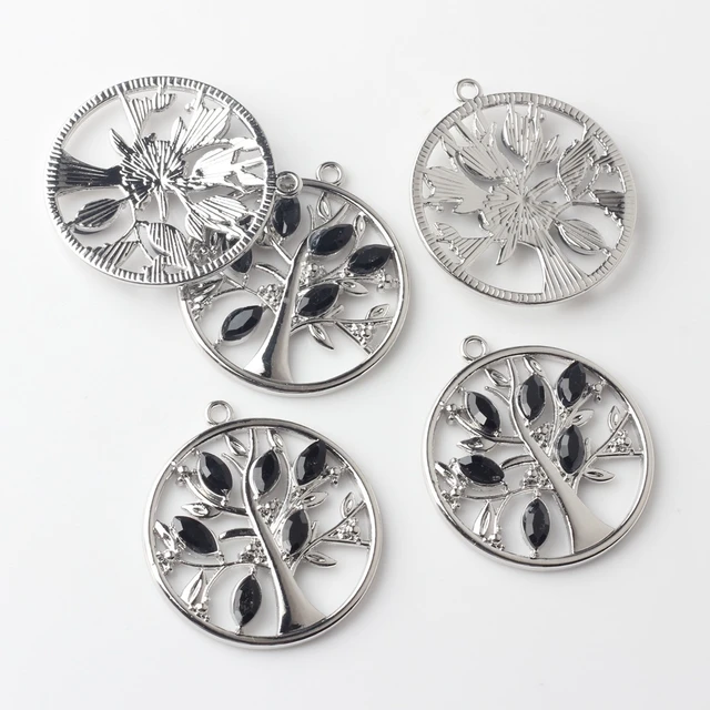 10pcs Tree of Life Metal Charms Alloy Round Pendants Vintage Tree Charm For  Jewelry Making Handmade Accessories - AliExpress