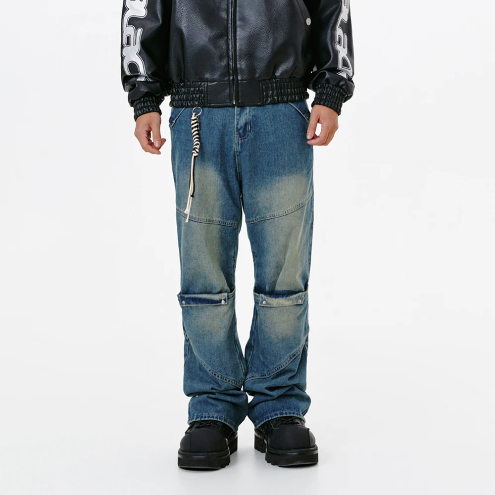 

MADE EXTREME Vintage Washed Jeans Y2k Men’s Jeans Casual Baggy Jeans