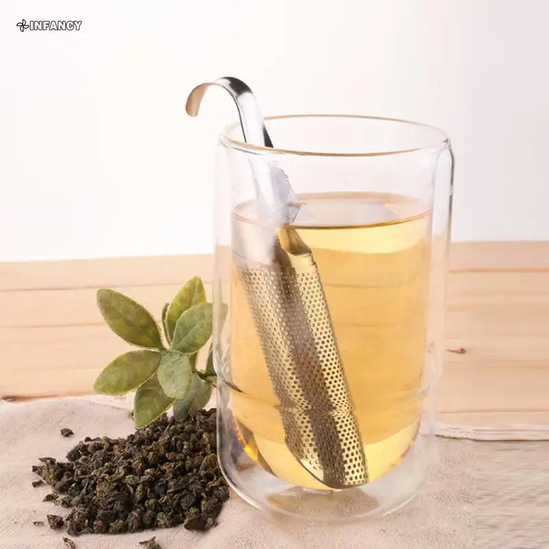 Tea Strainer Stainless Steel Tea Infuser Pipe Design Touch Feel Good Holder Tool Spoon Infuser Filter tea infuser