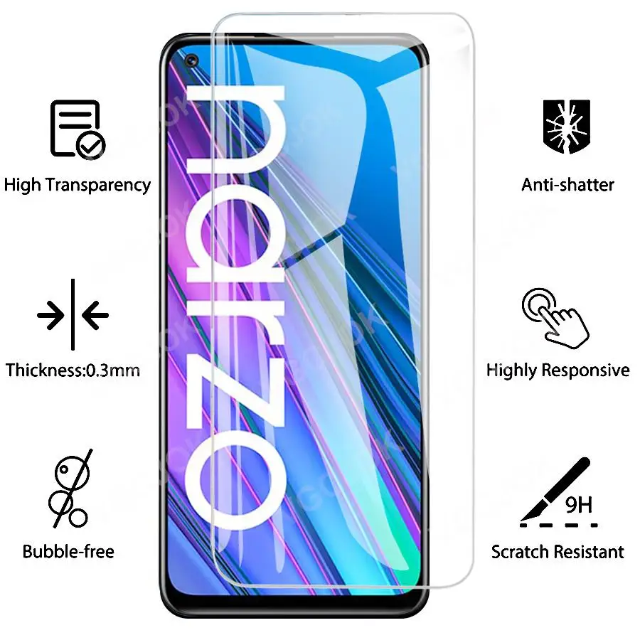Realme GT Neo 2 3 3T Q3 Q5 Pro Q3T Q5i 용 9D 보호 유리, 강화 화면 보호기 Narzo 30 50 Pro 30A 50i 50A 프라임 유리