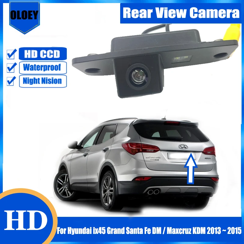 Камера заднего вида HD «рыбий глаз» для Hyundai ix45 Grand Santa Fe DM / Maxcruz KDM 2013 ~ 2015, камера номерного знака, резервная камера заднего вида Камера заднего вида HD «рыбий глаз» для Hyundai ix45 Grand Santa Fe DM / Maxcruz KDM 2013 ~ 2015, камера номерного знака, резервная камера заднего вида