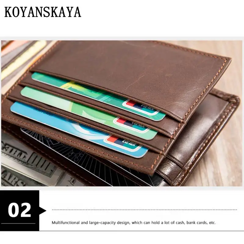 RFID Anti Theft Leather Men's Wallet,Wallet,Coin Purse,Keypack，Card Package,Head Layer Cowhide Multiple Card Positions