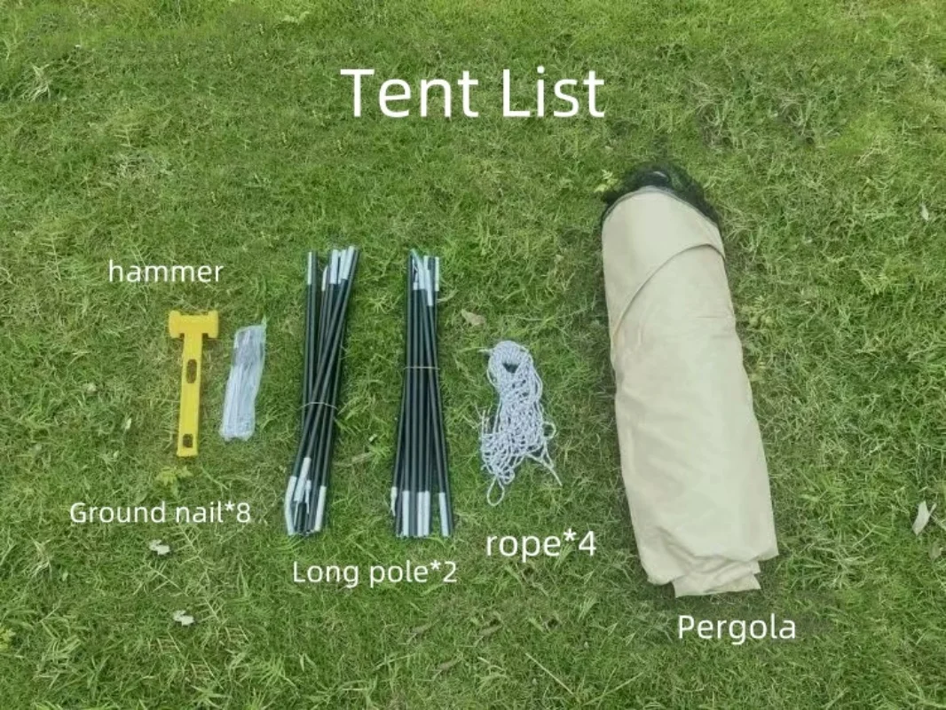 3.3 &times; 3.3 &times; 2.4m Tent, Home Outdoor 5-8 Person Sunshade Camping Tent, Insect proof and Sunscreen Multi Person Tent