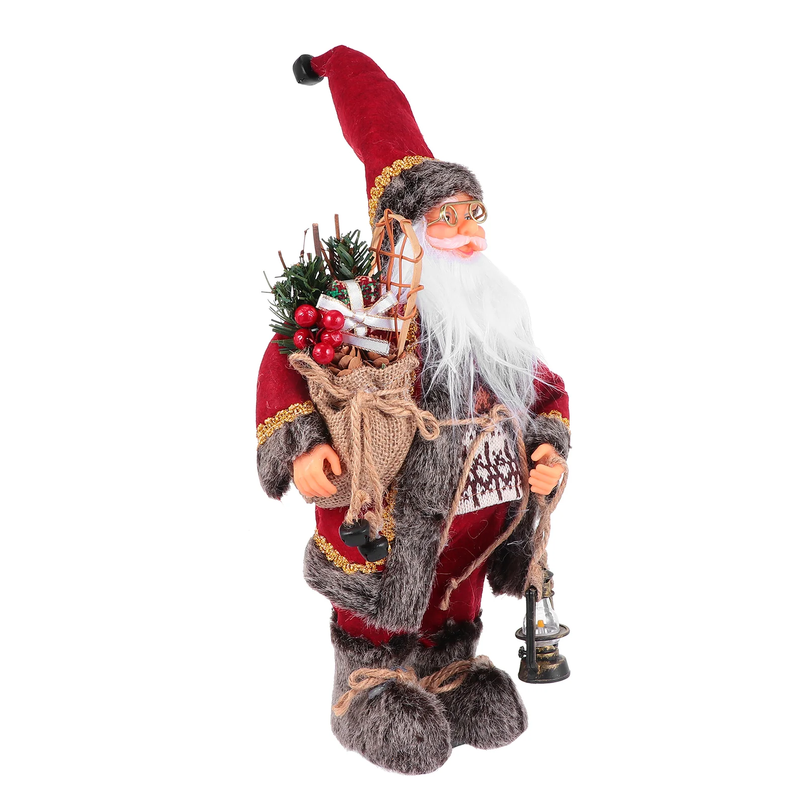 

Santa Claus Ornament Adornment Stuffed Toy Desktop Decor Christmas Decorations Ornaments Gift for Decorate Home