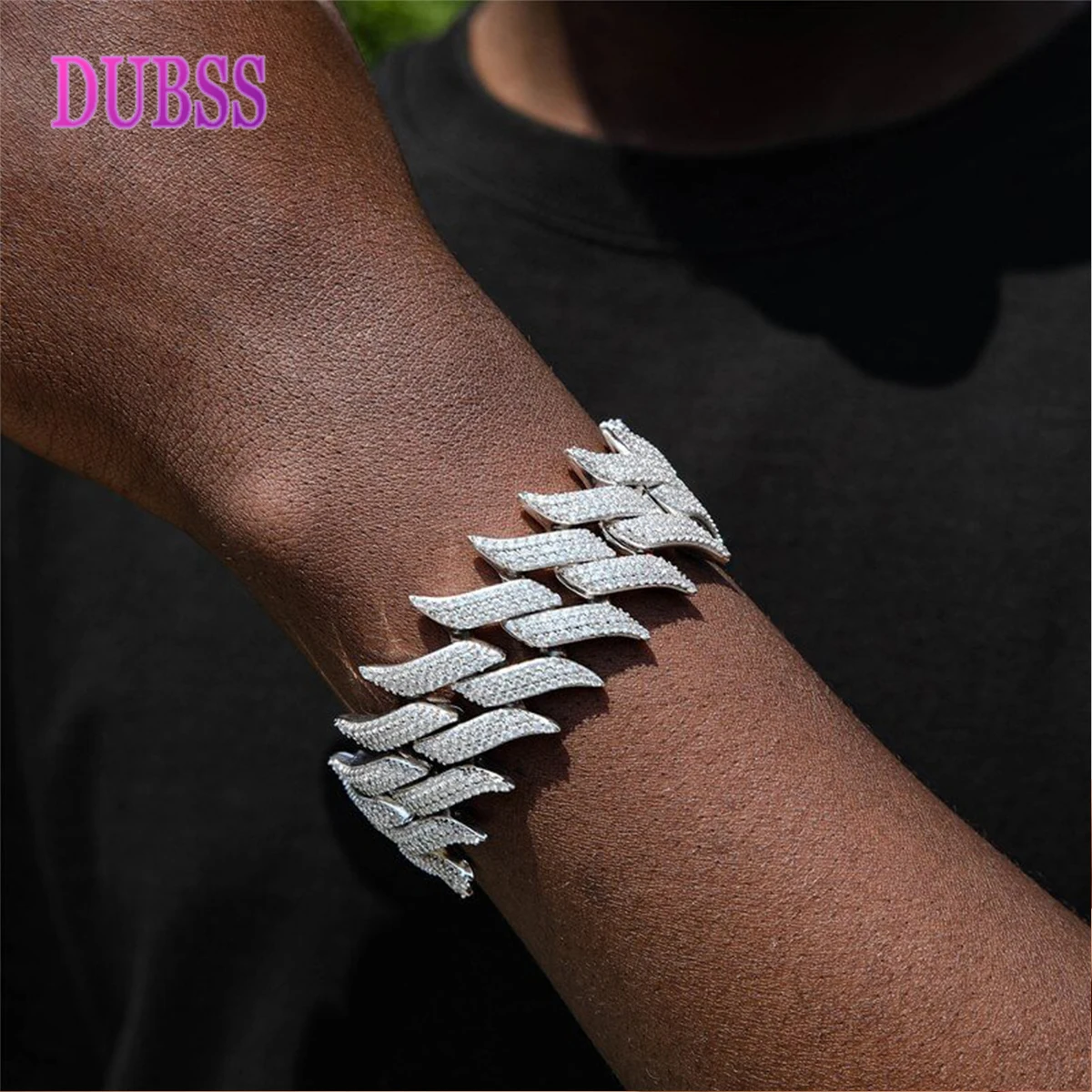 Dubss Men Bracelet Mustache White Gold Color Hip Hop Jewelry Dropshipping 2024 Best Selling Products