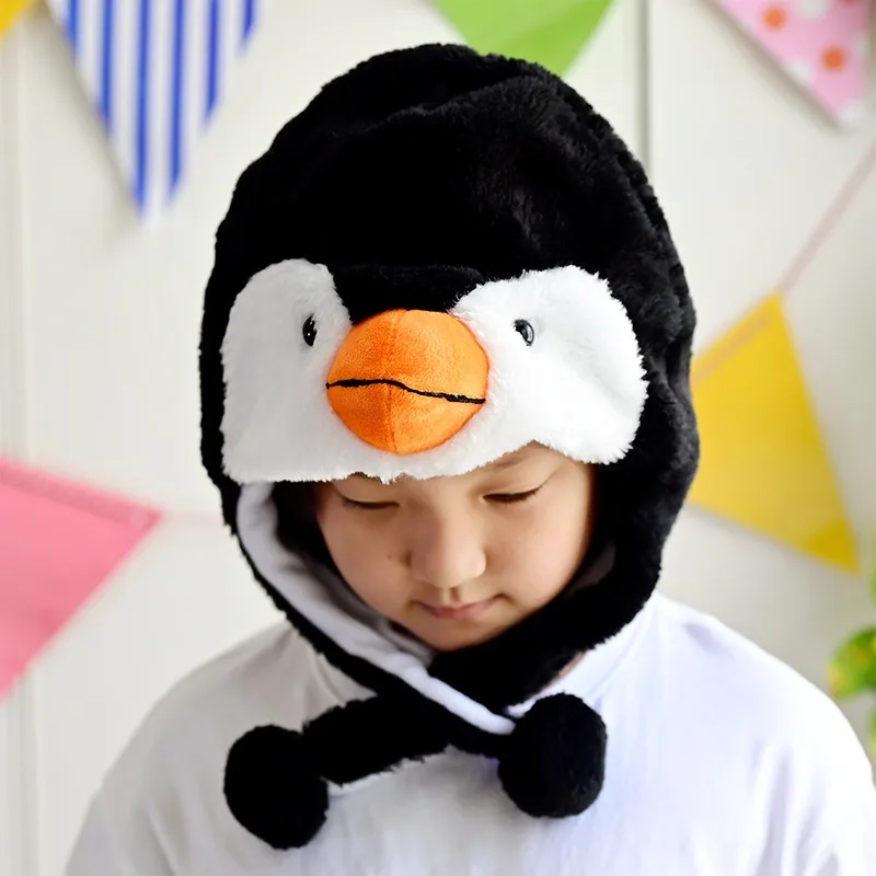 Ins Internet Celebrity Funny Children Penguin Hat Cartoon Animal Warm and Cute Adult Plush Hat Summer New Style