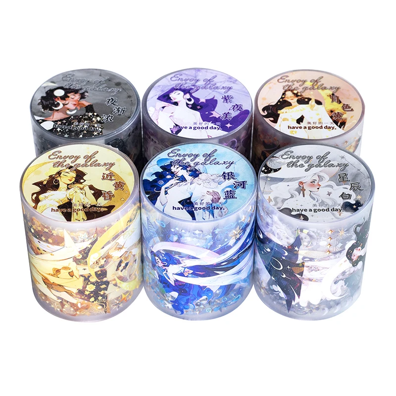 스타 리버 메신저 시리즈 레트로 귀여운 사랑스러운 장식 pet 테이프, 6PCs/LOT