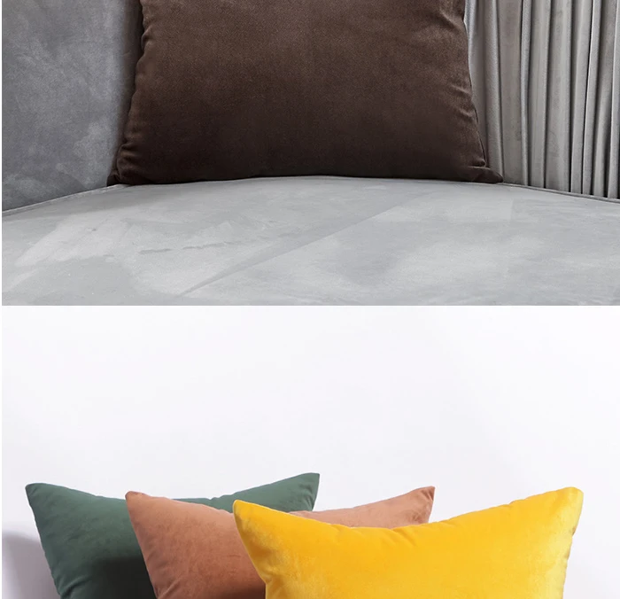 Description Picture 4 of itemVelvet Cushion Cover Coffee Soft Pillow Cover 45X45 Pillow Case for Living Room Sofa Nordic Home Decor Throw Pillow Cover