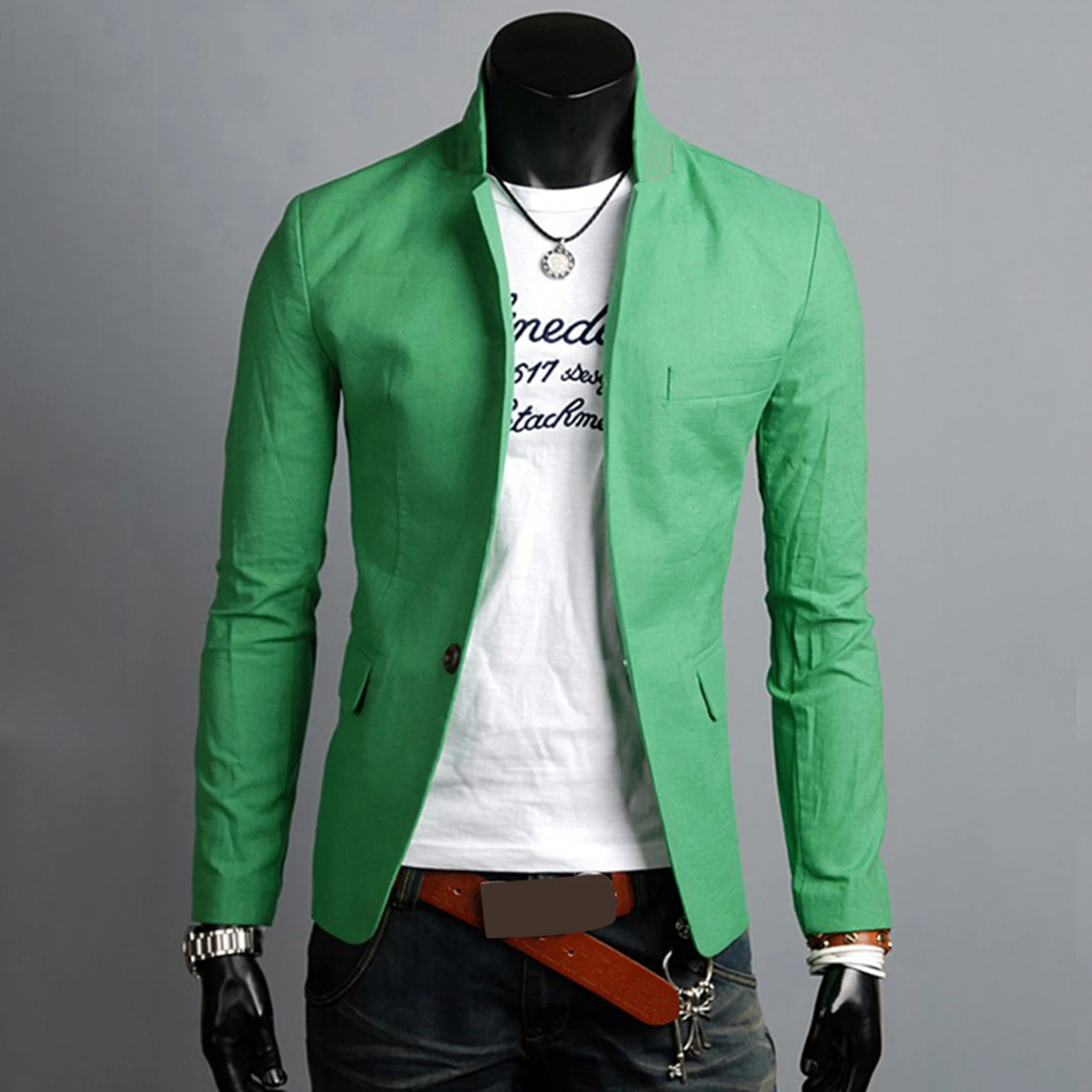 Men Casual Blazer Spring Autumn Blazers Lapel Collar Men's Blazers Tops Business Suit Tops Wedding Party Outwear Men Coat