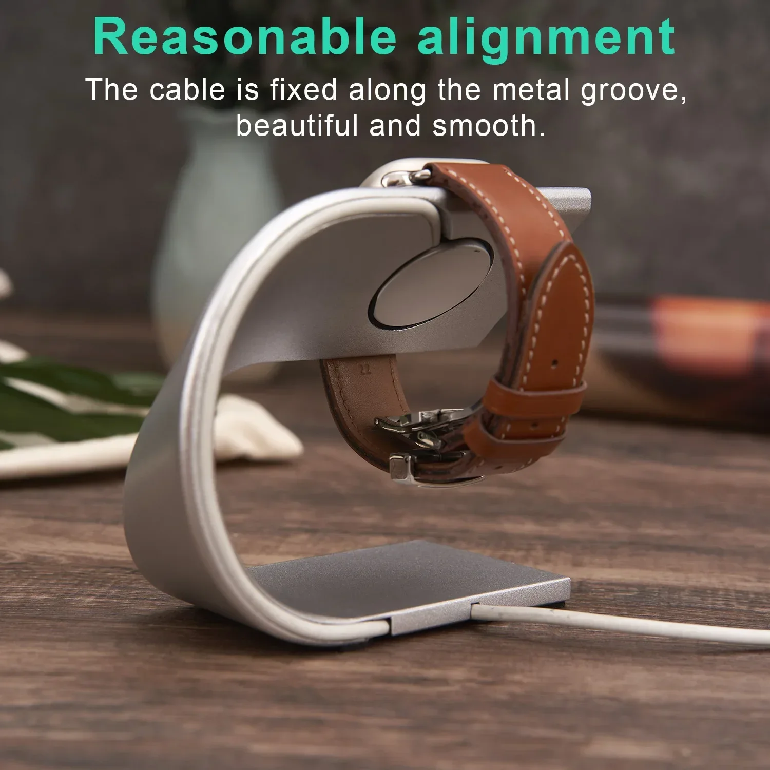 Apple Watch Charger Stand, Apple Watch Charging Bracket U-shaped Metal Aluminum Charger Stand Holder Apple Watch Series IWatch Ultra 2 10 9 8 7 6 5 4 Portable Charging Base Bracke