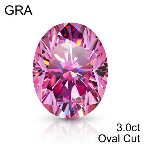Pink Loose Moissanite 100% Real Lab Gemstone Stones For Women Jewelry Diamond Ring Material GRA Round/Pear/Emerald/Oval Cut - Image 32