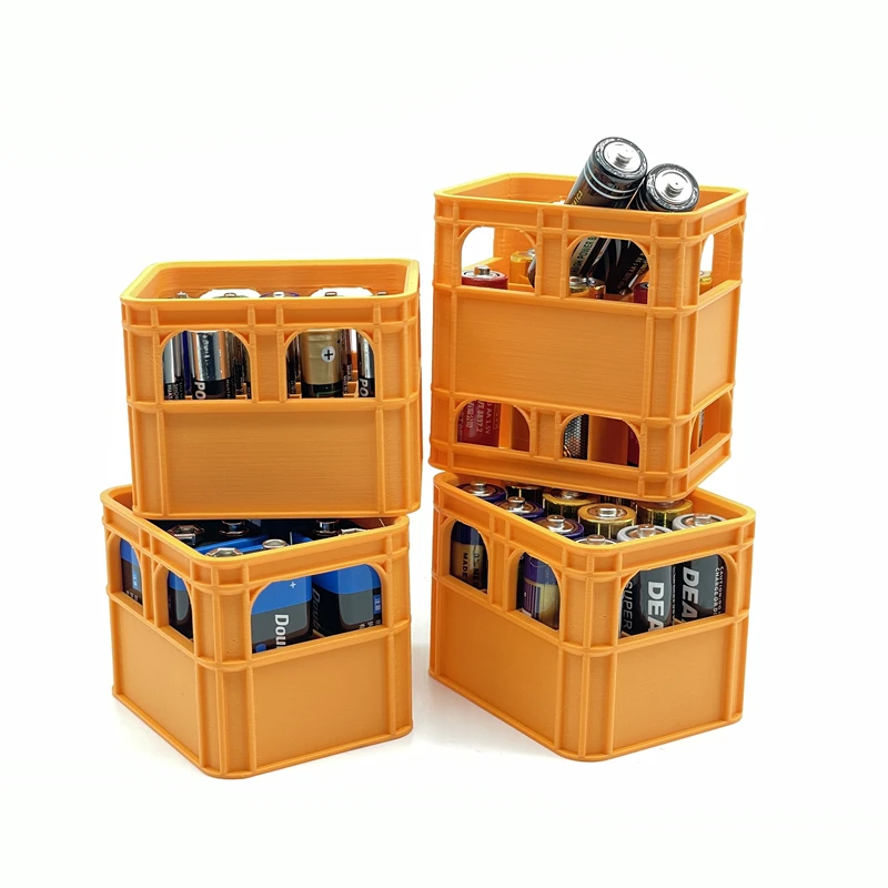 stapelbaar bierkrat set voor alle soorten batterijen - 3D Print portaal
