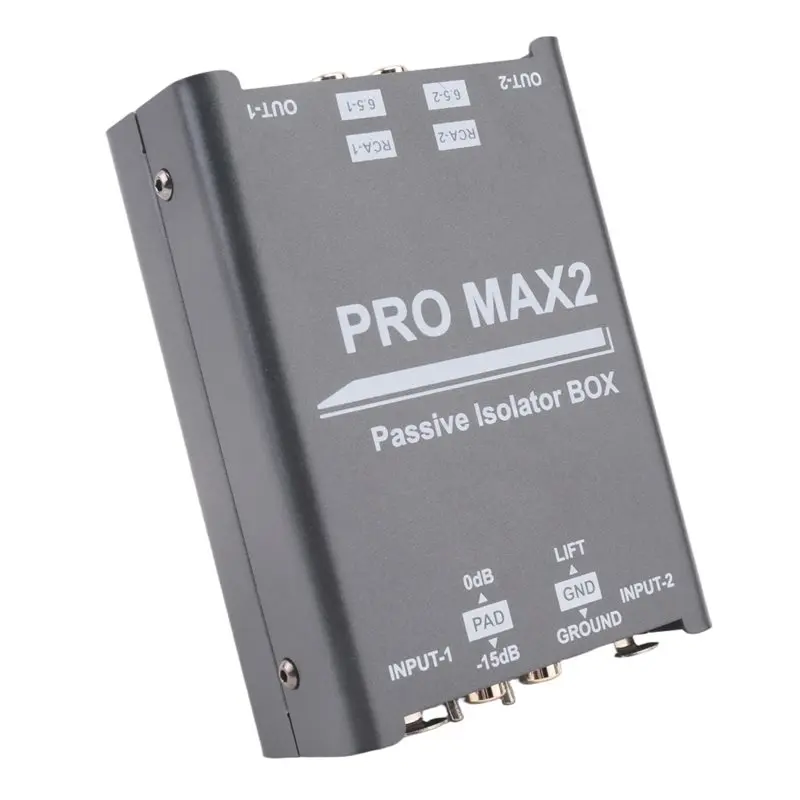 A75Q-2-웨이 오디오 아이솔레이터 오디오 전류 노이즈 제거기 XLR 6.5 로터스 아이솔레이터 믹서 라이브 방송