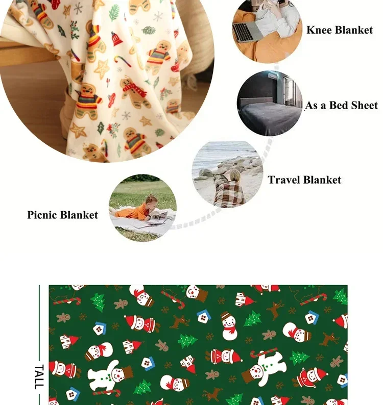 Description Picture 2 of itemSmall Blanket Cover Baby Blankets Kids Blanket Knee Blanket Blankets Winter Blanket B-burberry-y Sml Bedspread on the Bed Downy
