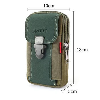 Canvas Waist Pocket Male Outdoor Fanny Bum Bag Purse Business Mobile Phone Pouch Running Pouch Travel Camping Bags 6