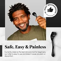 Natural Shea Beard Conditioning Oil Soften Strengthen Beard Sandalwood Scent 30ml and Gently Roller For Men Facial Hair Massage 5