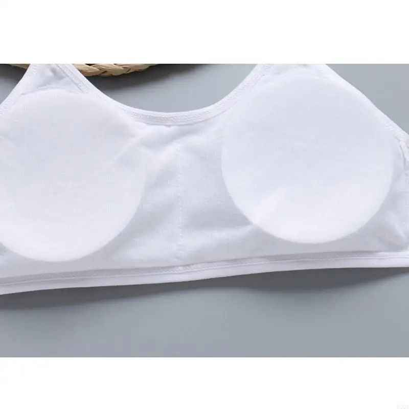 Cotton Bra Teenage Undrewear Girls Wireless Padded Training Camisole Crop Top 57QE
