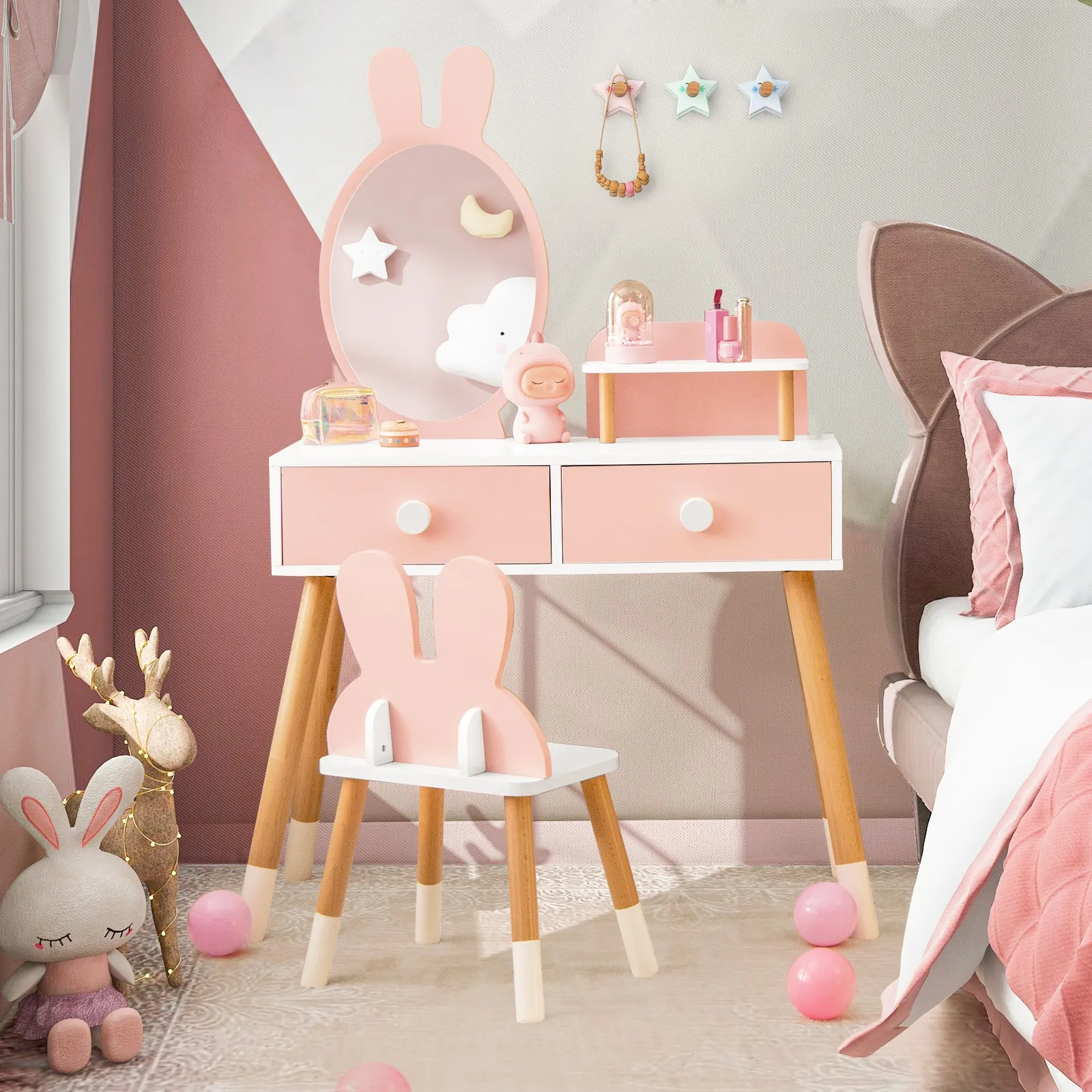 Kids Vanity Table Set 4