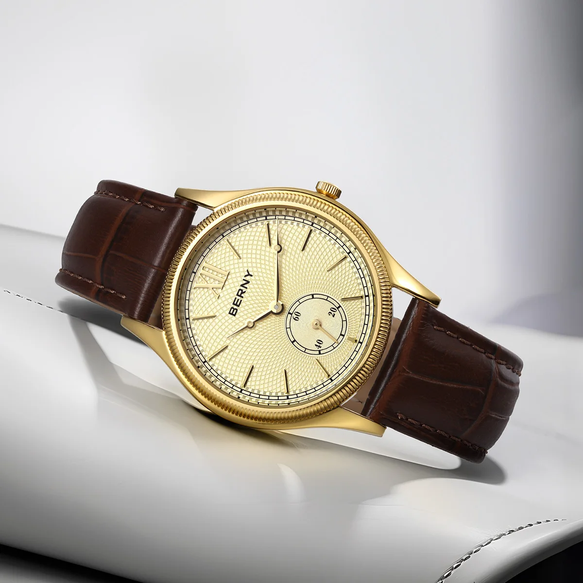 BERNY Luxury Watches for Men Ultra-Thin Classic Elegance Dress