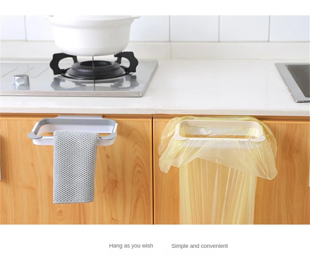 Versatile usage of Hangable Kitchen Garbage Bag Hanger