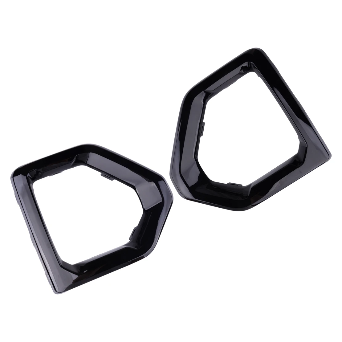 

1Pair Glossy Black ABS Front Fog Light Outer Bezel Cover Trim 84176753 84176752 Fit for GMC Sierra 1500 Denali SLT AT4 2019-2021
