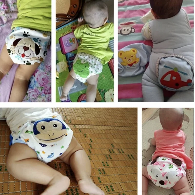 5PC Uniszex Kisded Dilis Tréning nadrágot fiúknak lányok Alsónemű újrafelhasználható ruhával diapers