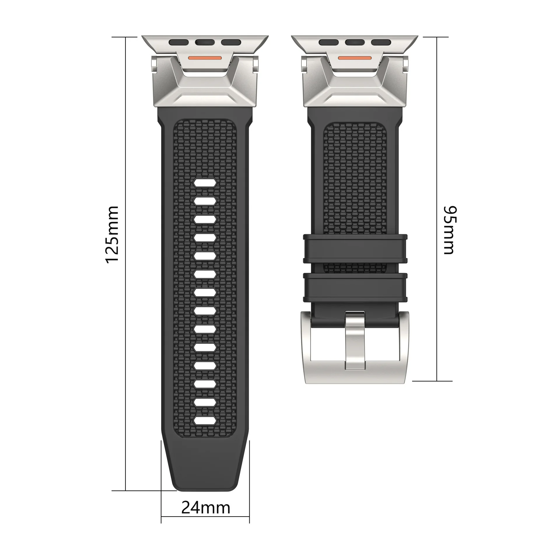 rubber Sport Strap for apple watch band Ultra 1 2 49mm 44mm 45mm Explorer Style Bracelet iwatch series 9 8 7 6 5 4 44 45 49 mm