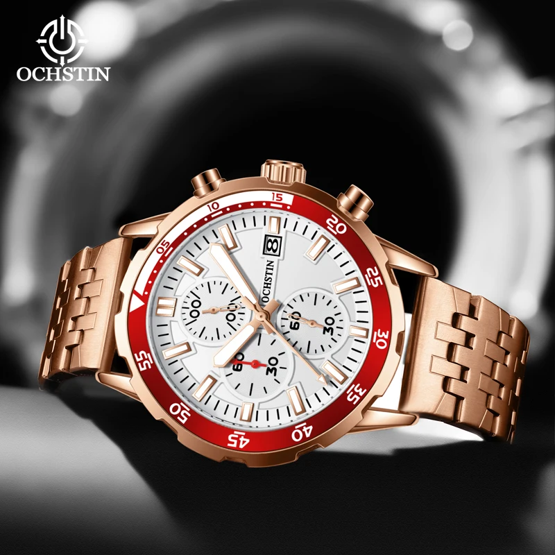 OCHSTIN Casual Personalized Watch Multifunction Quartz Movement Promotional Model 2024 Pilot's Series Men's Quartz Watch