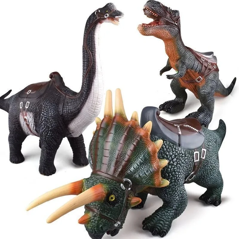 Oversized simulation soft rubber dinosaur mount dinosaur toy Tyrannosaurus Rex Triceratops Brachiosaurus animal model boy child 2