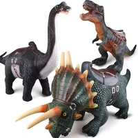 Oversized simulation soft rubber dinosaur mount dinosaur toy Tyrannosaurus Rex Triceratops Brachiosaurus animal model boy child 2