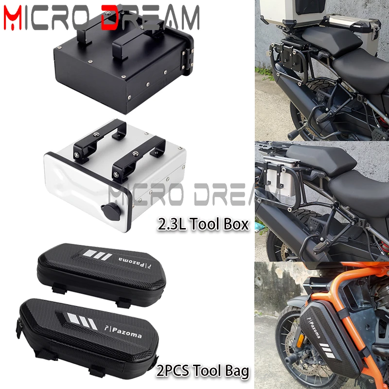 

2.3L Right Side Bracket Tool Box Crash Bumper Bag Storage Case For Harley Pan America 1250 Special RA1250S RA1250 2021-2024