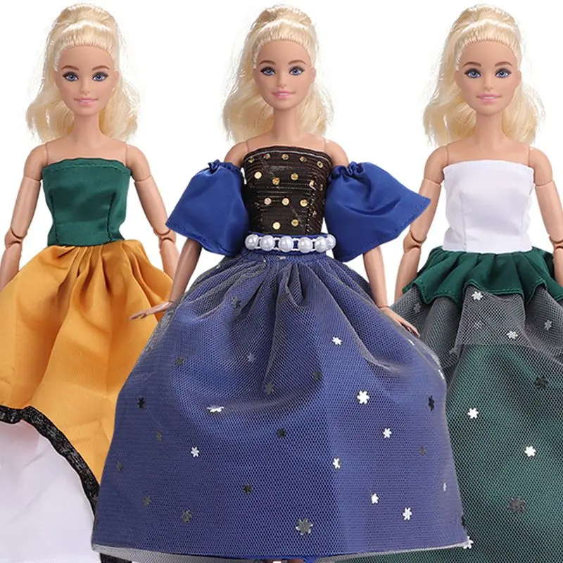 Newest Fashion Dress Kawaii 3 Items /Lot Kids Toys Doll Accessories 30cm Fast Shipping Things For Barbie DIY Dressing DIY Gifts fast shipping wedding accessories petticoats a line train underskirt for bridal dress organza in stock