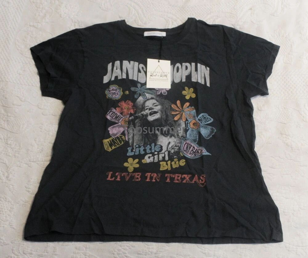 

Daydreamer Men'S Limited Edition Janis Joplin T-Shirt Db8 Gray Large Nwt