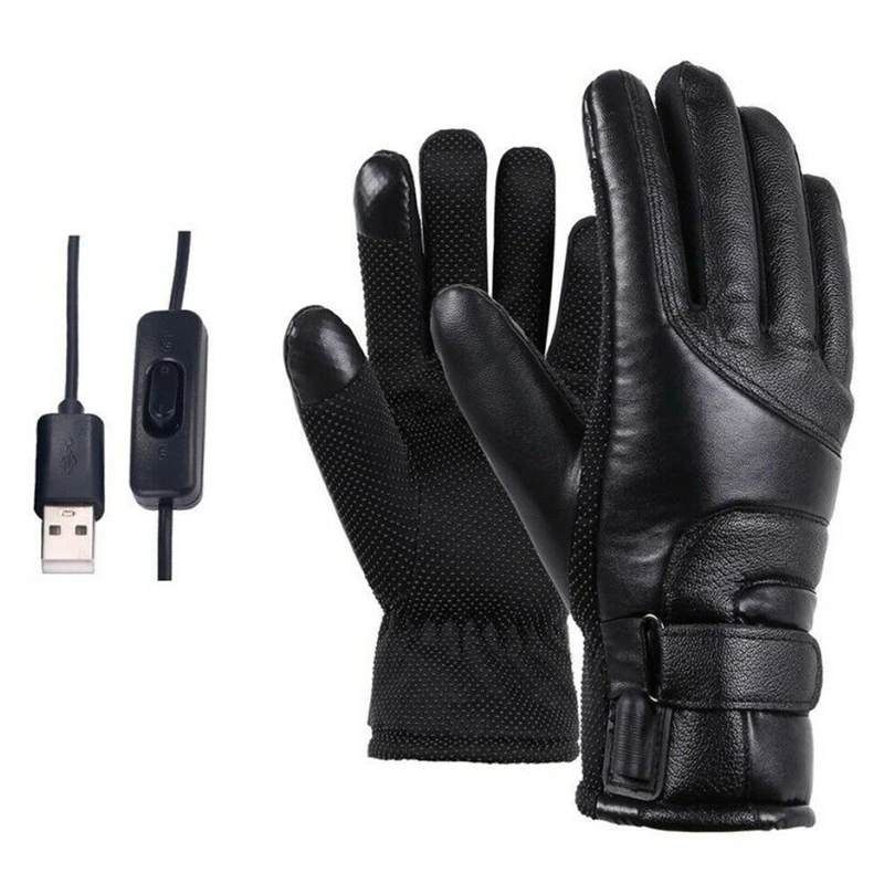 

Winter Electric Heated Gloves Warmer USB Rechargeable Outdoor Motorcycle Mittens