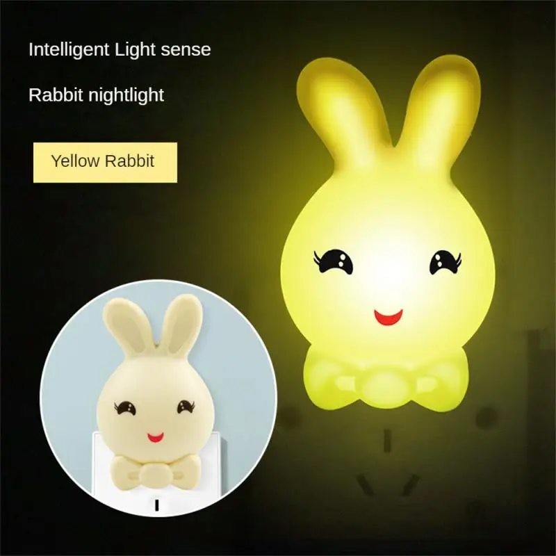 

Colors Rabbit LED Night Light Baby Sleeping Light Bunny Night Lamp EU/US Pulg-in Socket Bedside Wall Lamps for Kids Bedroom