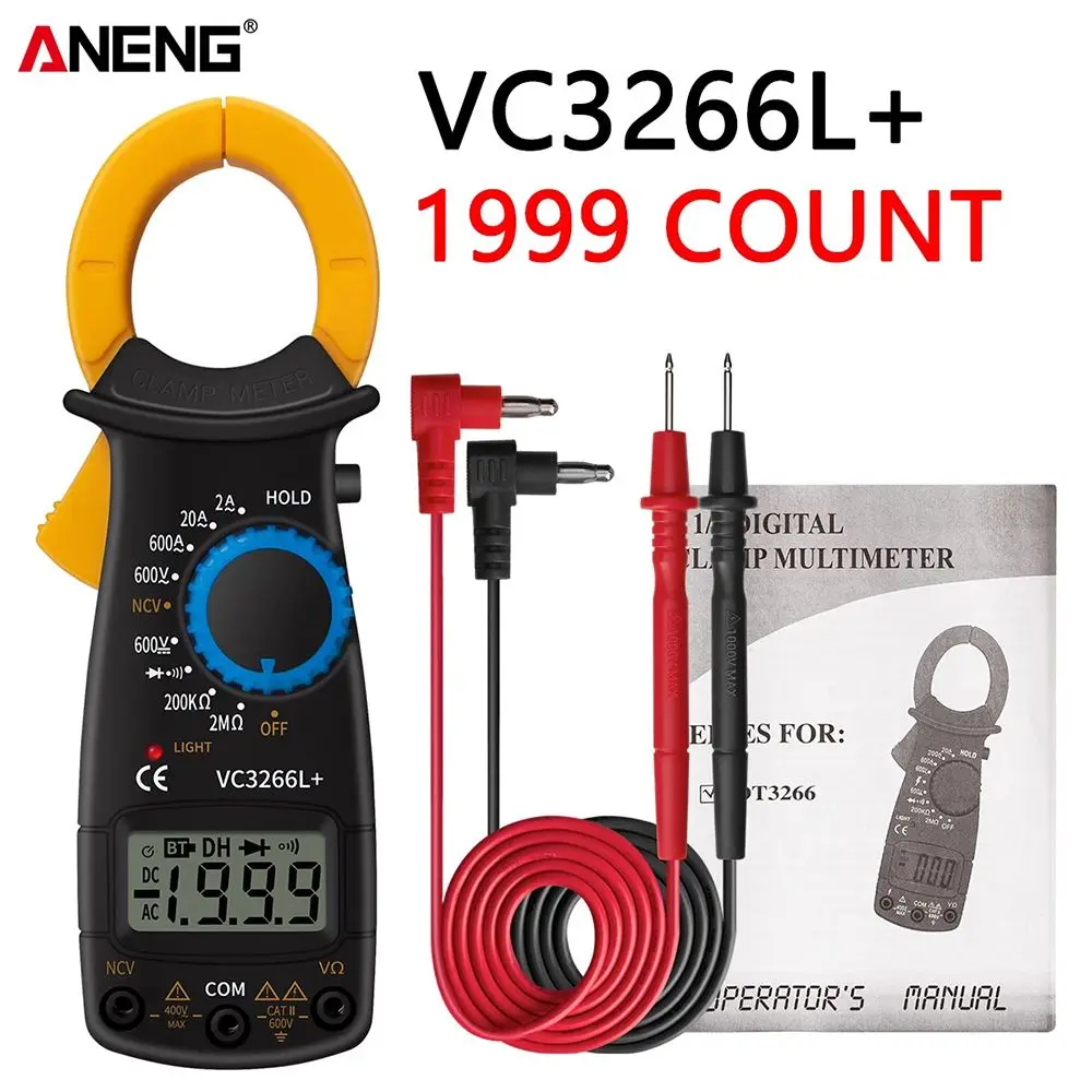 

Multifunction Temp phm True RMS 1999 Counts Digital Clamp Meter Professional Smart Multimeter Electrical Current Tester