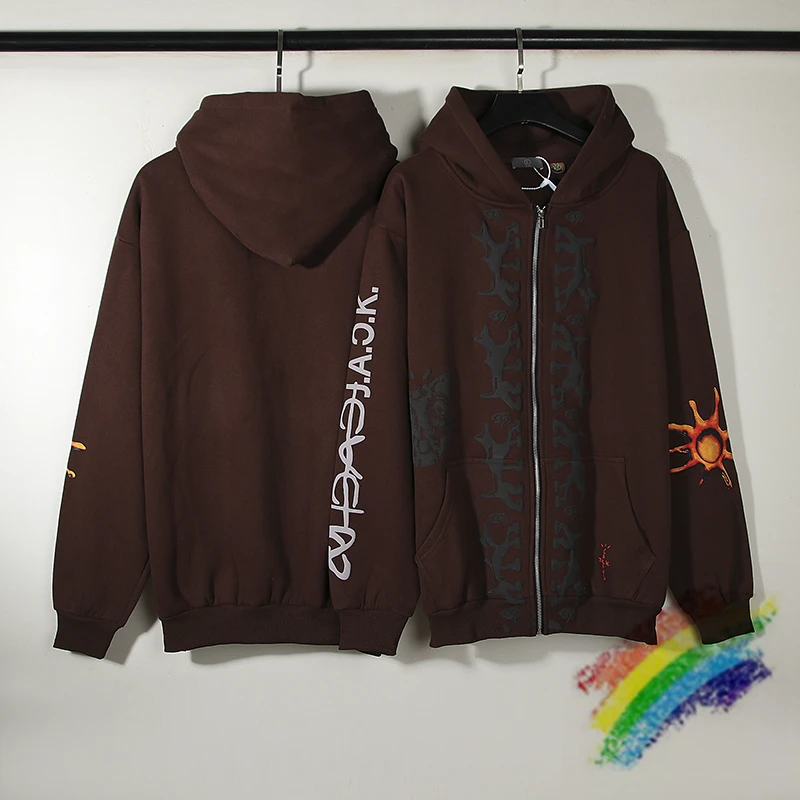 AliExpress Cardigan Travis Scott TS Reverse Dog Zip Hoodie Men Women Best Quality Pullover Hooded